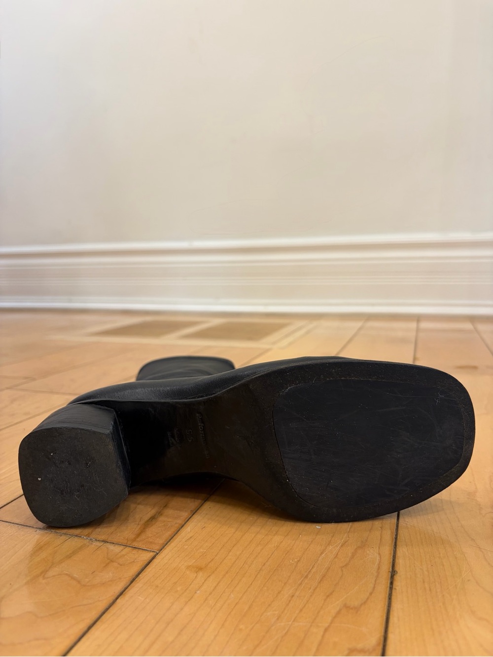 Reformation Black Soft Leather Ankle Boots - Picture 9 of 11